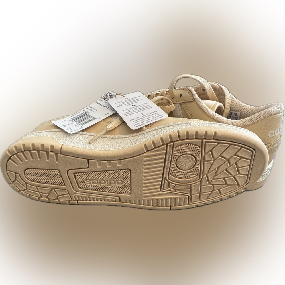 adidas Beige Low-Top Leather Sneakers - Picture 4 of 5